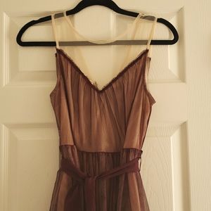 NWT Maroon & Cream Tulle Dress